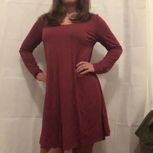 Maroon Skater Dress